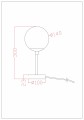 Lampa mała biurkowa czarna klosz kula Dorado LP-002/1T S BK