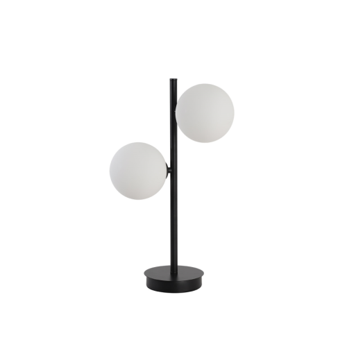 Lampa biurkowa czarna nocna białe kule Dorado LP-002/2T BK