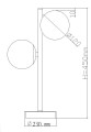 Lampa biurkowa czarna nocna białe kule Dorado LP-002/2T BK