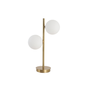 Lampa biurkowa złota nocna białe kule Dorado LP-002/2T