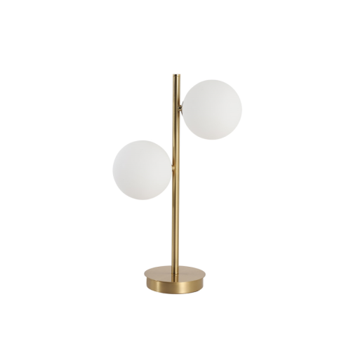 Lampa biurkowa złota nocna białe kule Dorado LP-002/2T