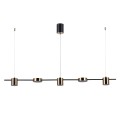 Lampa wisząca do jadalni czarno/mosiężna led 4000K  Remdal PND-16374-5-BK-4K