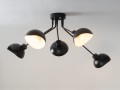 Industrialna czarna lampa sufitowa Roy 5 plafon 32433