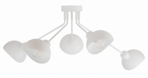 Industrialna biała lampa sufitowa Roy 5 plafon 32434