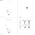 Pojedyńcza czarna lampa wisząca z drewnem 900161 Sabinar