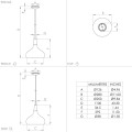 Pojedyńcza czarna lampa wisząca z drewnem 900163 Sabinar