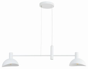 Podwójna lampa wisząca metalowa biała Artis 40526