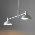 Podwójna lampa wisząca metalowa biała Artis 40526
