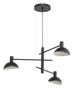 Potrójna lampa wisząca metalowa czarna 40527 Artis