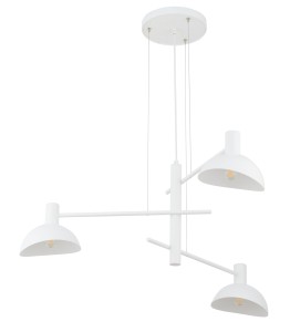 Potrójna lampa wisząca metalowa biała 40528 Artis