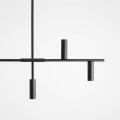 Lampa wisząca czarna 6XGU10 do jadalni TREVO 6 ALL BLACK 1104K1  Aldex