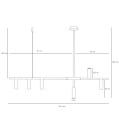 Lampa wisząca czarna 6XGU10 do jadalni TREVO 6 ALL BLACK 1104K1  Aldex