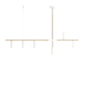 Lampa wisząca 6XGU10 biał/mosiężna  TREVO 6 WHITE BRASS 1097K40 Aldex