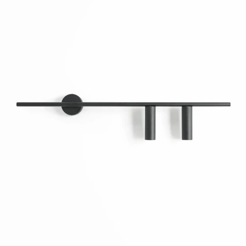 Lampa ścienna czarny kinkiet 2XGU10 TREVO WALL 2 ALL BLACK (right) 1104D1_2 Aldex