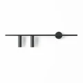 Lampa ścienna czarny kinkiet 2XGU10 TREVO WALL 2 ALL BLACK (left) 1104D1 Aldex
