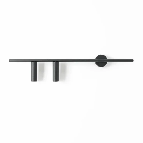 Lampa ścienna czarny kinkiet 2XGU10 TREVO WALL 2 ALL BLACK (left) 1104D1 Aldex