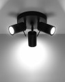 Plafon RING 3P czarny lampa natynkowa SL.1016 SOLLUX lighting