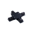 Łącznik X do szyny wpuszczanej  czarny PROFILE RECESSED X-CONNECTOR BLACK 8837