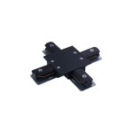 Łącznik X do szyny wpuszczanej  czarny PROFILE RECESSED X-CONNECTOR BLACK 8837