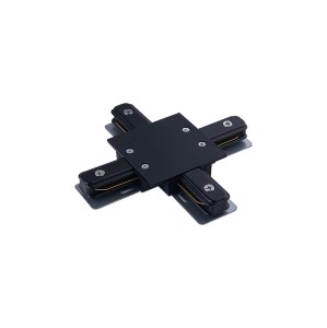 Łącznik X do szyny wpuszczanej  czarny PROFILE RECESSED X-CONNECTOR BLACK 8837