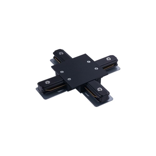 Łącznik X do szyny wpuszczanej  czarny PROFILE RECESSED X-CONNECTOR BLACK 8837