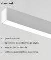 Lampa, reflektor do szyny 3F opal 114cm  SET TRU LED natynkowy track 16406 Aqform
