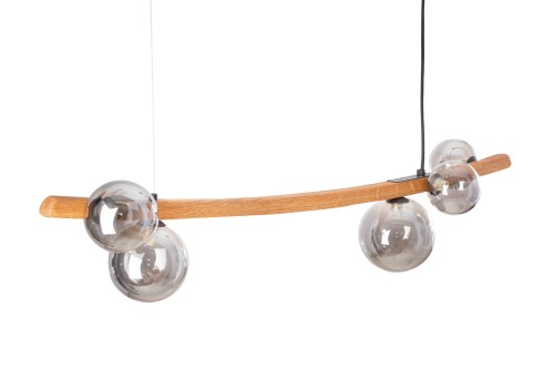 Lampa wisząca drewniana do jadalni Wood 5XG9 led dąb lity Hand Made