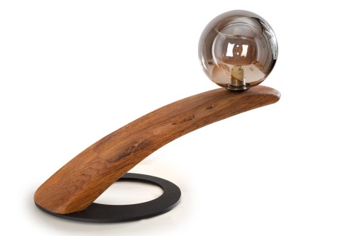Lampa gabinetowa, nocna drewniana do jadalni Wood 1XG9 led dąb lity Hand Made