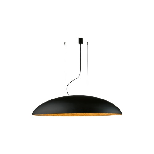 Lampa wisząca do salonu  CANOE  czarno-złota CANOE BLACK 7926