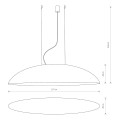 Lampa wisząca do salonu  CANOE  czarno-złota CANOE BLACK 7926
