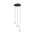 Lampa wisząca KARO III czarno złota do holu 10304
