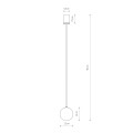 Lampa wisząca złota do salonu  na G9 KIER M GOLD 10306