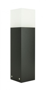Zewnętrzna czarna  lampa stojąca IP44 Cube CB-MAX 400 BL