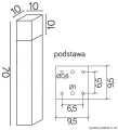Zewnętrzna czarna lampa stojąca IP44 Cube CB-MAX 700 BL
