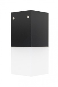Zewnętrzna lampa czarna sufitowa IP44 Cube CB-MAX S BL