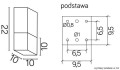 Zewnętrzna lampa czarna sufitowa IP44 Cube CB-MAX S BL