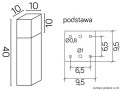 Zewnętrzna lampa stojąca ciemny popiel IP44 Cube CB-MAX 400 DG