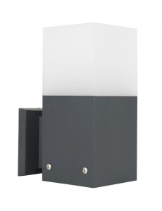 Kinkiet zewnętrzny ciemny popiel IP44 Cube CB-MAX K DG