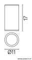 Zewnętrzna lampa sufitowa czarna Adela IP54 7003 BL