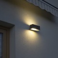 Kinkiet zewnętrzny świecący góra/dół ciemny popiel IP54 Zen ZN-K100