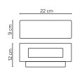 Kinkiet zewnętrzny świecący góra/dół ciemny popiel IP54 Zen ZN-K100