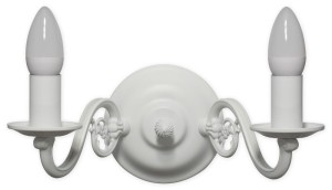 Świecznik  Cereus kinkiet na 2 żarówki biały matowy 381 K2 BIA