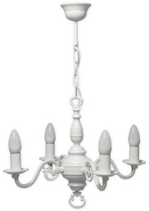 Świecznik  Cereus żyrandol na 4 żarówki biały matowy 384 W4 BIA