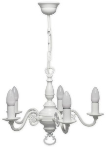 Świecznik  Cereus żyrandol na 5 żarówek biały matowy 385 W5 BIA