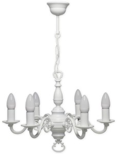 Świecznik  Cereus żyrandol na 6 żarówek biały matowy 386 W6 BIA