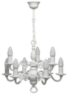 Świecznik  Cereus żyrandol na 9 żarówek biały matowy 387 W9 BIA