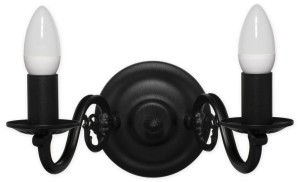 Świecznik  Cereus kinkiet na 2 żarówki czarny matowy 381 K2 CZA