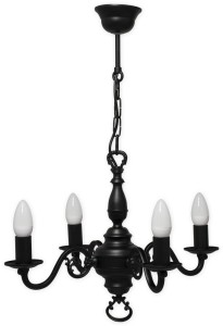 Świecznik  Cereus  żyrandol na 4 żarówki czarny matowy 384 W4 CZA