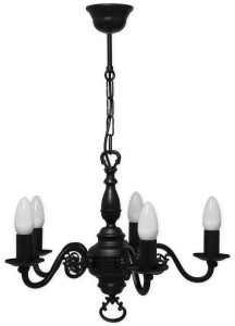 Świecznik  Cereus żyrandol na 5 żarówek czarny matowy 385 W5 CZA