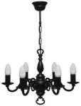 Świecznik  Cereus żyrandol na 6 żarówek czarny matowy 386 W6 CZA
